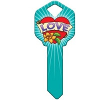 HOWARD KEYS  SC1-HK39               Decorative Key Blank, Schlage, Love Design