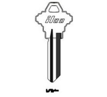 KABA ILCO CORP  SC1247 NS A53               Cylinder Lock Key Blank, 6-Pin, Natural Nickel Silver, 12 Price Group, For Schlage