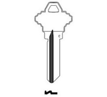 KABA ILCO CORP  101C-NS-PLAIN NS A31  AA00019253              Cylinder Lock Key Blank, Look-Alike, 6-Pin, C Keyway, Natural Nickel Silver, 6 Price Group, For Schlage