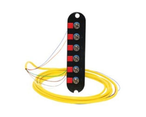 CORNING CCH-CP06-6T-P03RH        Closet Connector Housing CCH Panel, pigtailed, ST Compatible Connectors, Simplex, UPC, 6 fiber, Single-mode OS2