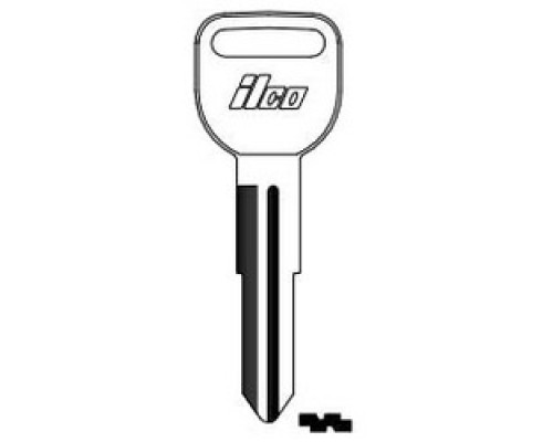 KABA ILCO CORP  HD97 NP A12  X194              Vehicle Key Blank, Brass, Nickel Plated, 12 Price Group, For Acura