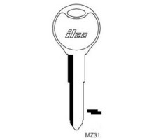 KABA ILCO CORP  MZ31 NP A05  X249              Vehicle Key Blank, Brass, Nickel Plated, 5 Price Group, For Mazda