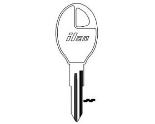 KABA ILCO CORP  DA38 NP A04  X243              Vehicle Key Blank, Brass, Nickel Plated, 4 Price Group, For Nissan