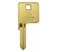 GENERAL LOCK  KB AM3 S BR               Padlock Key Blank, 5-Pin, AM3 Keyway, Square Offset Bow, Brass
