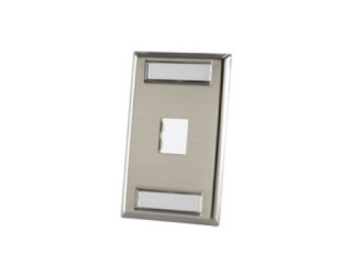 ORTRONICS 403STJ11        TracJack faceplate, stainless steel, one-port single gang