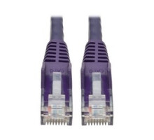 TRIPP LITE N201-015-PU        Cat6 Gigabit Snagless Molded UTP Patch Cable RJ45 M/M , Purple, 15 ft.