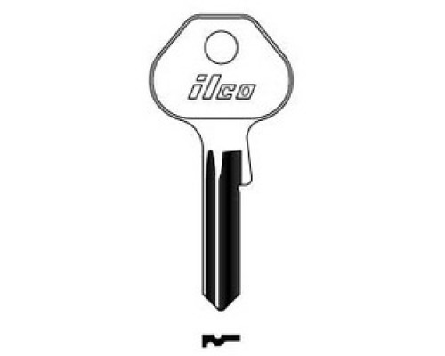 KABA ILCO CORP  1092-7000 NP A03  AL00000172              Cylinder Lock Key Blank, Brass, Nickel Plated, 3 Price Group, For Master