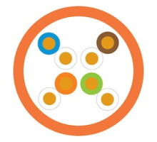 BERK-TEK  10141073               LANmark-6 UTP Plenum, Orange, Box