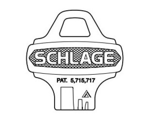 SCHLAGE ALLEGION BRAND  35-009-C123        Door Key Blank, Everest Full Size, Standard Front, For C Family
