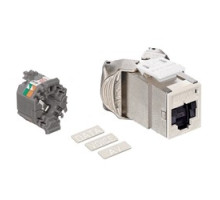 LEVITON  6ASJK-SI6               Mod Jack, Atlas-X1, Category 6A Shielded Connector, With Shutters, Ivory
