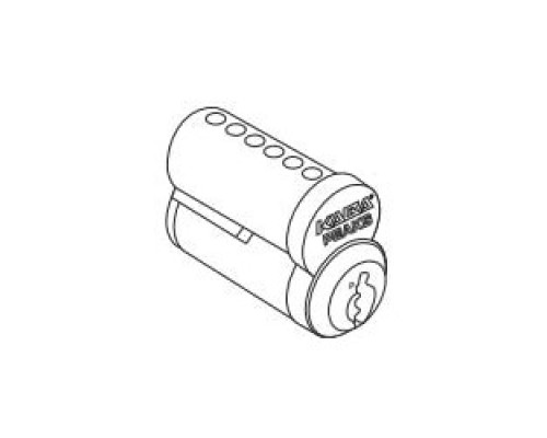 KABA ILCO CORP  8850-26D-1007-PK1               Cylinder Lock Interchangeable Core, Peaks Preferred, 150 7-Pin, Uncombinated, PK1 Keyway, Small Format, Capped, Satin Chrome