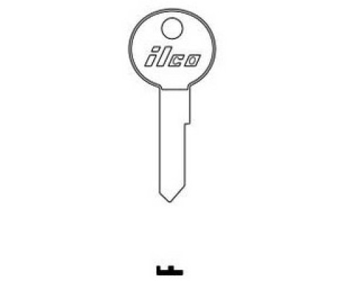 KABA ILCO CORP  LF1 NP A13               Cylinder Lock Key Blank, Brass, Nickel Plated, 13 Price Group, For Lowe and Fletcher