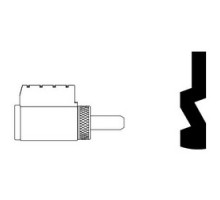 SCHLAGE ALLEGION BRAND  23-000-C 626        Door Lock Cylinder, Conventional, 6-Pin, C Keyway, Satin Chrome, For ND Series Lock Set Lever Handle, Hotel Function