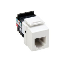LEVITON  41106-RW6               Voice Grade QuickPort Connector, 6-Position 6-Conductors, White