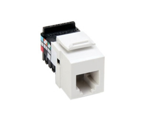 LEVITON  41106-RW6               Voice Grade QuickPort Connector, 6-Position 6-Conductors, White