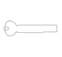 KABA ILCO CORP  1084 NS A93  AD49218003              Safe Deposit Key Blank, 0.435