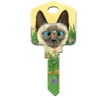 HOWARD KEYS  SC1-GP1               Decorative Key Blank, Schlage, Large Headed, Painted, Disney Bee Wildered Design, Individually Carded