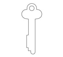 KABA ILCO CORP  1028A NS A93  AD32106003              Safe Deposit Key Blank, 0.385