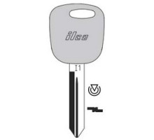 KABA ILCO CORP  H74-PT NP  IAX00000870              Vehicle Key Blank, Transponder Key, Brass, Nickel Plated, For Ford