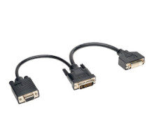 TRIPP LITE P564-06N-DV        DVI Y Splitter Cable, Digital and VGA Monitors DVI-I M to DVI-D F and HD15 F 6-in.