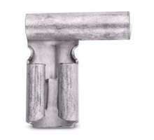 THOMAS & BETTS  B252GM               Non-Insulated 90 Degree Flag Female Disconnect, Length 0.58in, Width 0.62in, Tab Size 0.250x.032, Wire Range #16-#14 AWG, Copper, Tin Plated, On Mylar Tape, 1,000 Pack