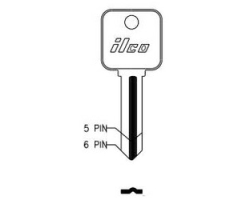 KABA ILCO CORP  MR3 NS A30               Cylinder Lock Key Blank, Brass, Nickel Plated, 5 Price Group, For Metalrousseau