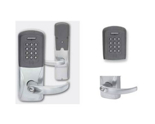 SCHLAGE ALLEGION BRAND  AD400-CY70MTK-SPA-626-S123-RH 4B 13247 10025 134        Electronic Door Lock, Cylindrical Chassis, Multi-Technology, Keypad, Right Hand, Sparta Lever, Satin Chrome, 4AA Battery Kit, With 6-Pin Cylinder, For