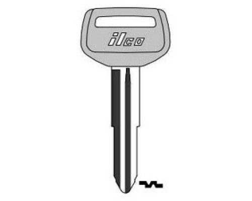 KABA ILCO CORP  TR40-P NP A09  AJ00000752              Vehicle Key Blank, Plastic Head, Brass, Nickel Plated, 9 Price Group, For Toyota, Daihatsu