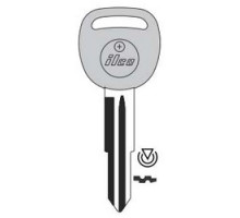 KABA ILCO CORP  B114-PT NP  IAX00003050              Vehicle Key Blank, Transponder Key, Brass, Nickel Plated, For Saturn