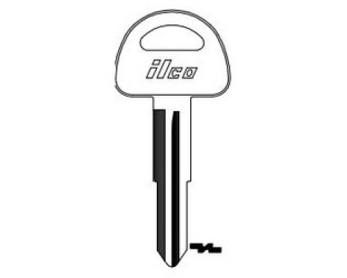 KABA ILCO CORP  SUZ17 NP A05  X186              Vehicle Key Blank, Brass, Nickel Plated, 5 Price Group, For Suzuki Motorcycle
