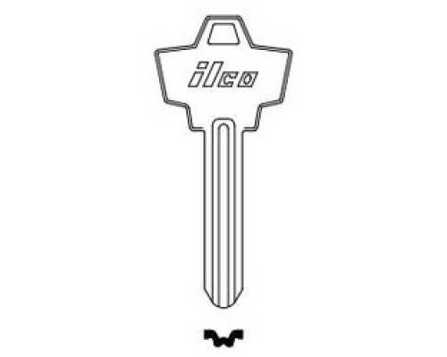 KABA ILCO CORP  1307W NP A02  AL0374300B              Cylinder Lock Key Blank, Brass, Nickel Plated, 2 Price Group, For Schlage