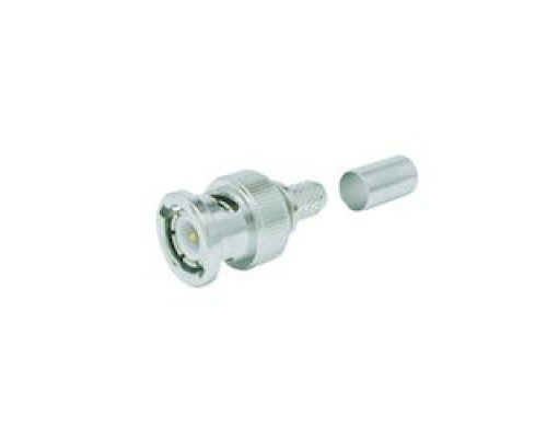 TIMES MICROWAVE EZ-240-BM-X 3190-6406       BNC MALE PLUG CRIMP   CONNECTOR NON-SOLDER PIN  NO BRAID TRIM