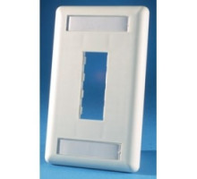 ORTRONICS 40300548        TracJack Faceplate, two-port single gang , plastic, Fog White