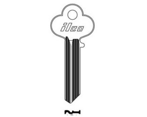 KABA ILCO CORP  A1015M NS A55  AA47085033              Cylinder Lock Key Blank, 6-Pin, Master, Natural Nickel Silver, 15 Price Group, For Lockwood