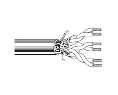BELDEN  5542FE 0081000               Multi-Conductor - Commercial Applications 3-Pair 22 AWG PVC FS FRPVC Gray