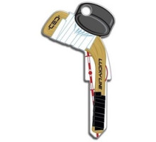 LUCKY LINE PRODUCTS INC  B130K               House Key, Kwikset, HocHouse Key, Brass, Enamel Coating, 1 each per Card