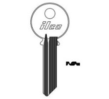 KABA ILCO CORP  998TA NP A10  AA46004692              Cylinder Lock Key Blank, 6-Pin, Sectional, Brass, Nickel Plated, 10 Price Group, For Yale