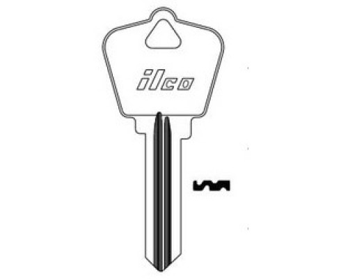 KABA ILCO CORP  A1179S NP A13  AA61695102              Cylinder Lock Key Blank, 6-Pin, Sectional, Brass, Nickel Plated, 13 Price Group, For Arrow