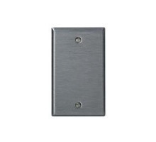 LEVITON  84014-40               1-Gang No Device Blank Wallplate, Standard Size, 302 Stainless Steel, Box Mount, - Stainless Steel