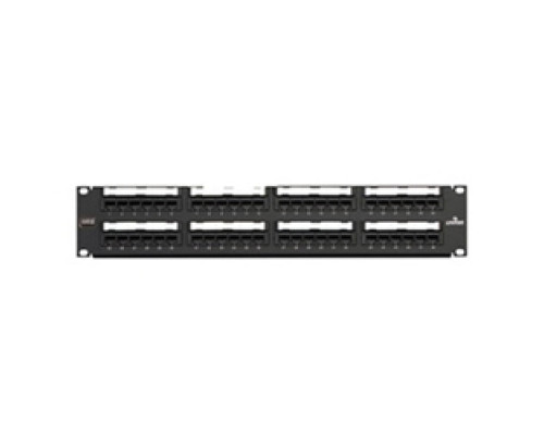 LEVITON  69586-U48               eXtreme 6+ Universal Patch Panel, 48-Port, 2RU, Category 6, Includes Cable Management Bar