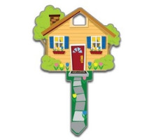 LUCKY LINE PRODUCTS INC  B105S               House Key, Schlage, Home, Brass, Enamel Coating, 1 each per Card