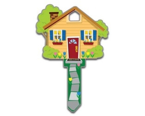 LUCKY LINE PRODUCTS INC  B105S               House Key, Schlage, Home, Brass, Enamel Coating, 1 each per Card