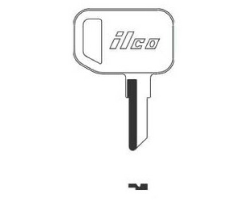 KABA ILCO CORP  E1098JD NP A04               Vehicle Key Blank, Brass, Nickel Plated, 4 Price Group, For John Deere