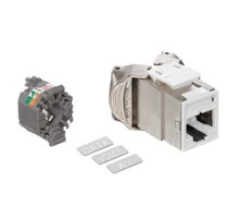 LEVITON  6ASJK-RW6               Mod Jack, Atlas-X1, Category 6A Shielded Connector, White