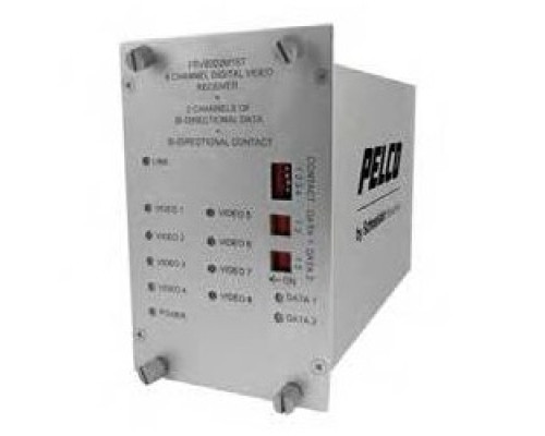 PELCO  FTV80D2M1ST               8-channel 10-bit Digital Video Multiplexer 2 Data Bi-directional and 1 Contact Closure Bi-directional Transmitter Multimode ST Connector