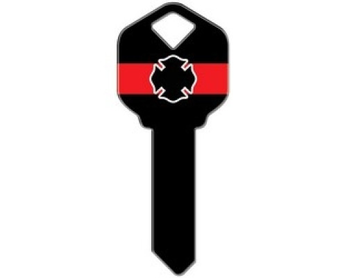 HOWARD KEYS  KW-HK35               Decorative Key Blank, Kwikset, Firefighter Design