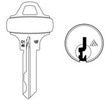 SCHLAGE ALLEGION BRAND  35-002-C125        Door Lock Cylinder Key Blank, Classic, Conventional, Everest, Embossed, Standard, Operating, C125 Keyway, Nickel Silver