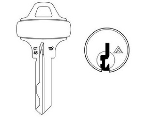 SCHLAGE ALLEGION BRAND  35-002-C125        Door Lock Cylinder Key Blank, Classic, Conventional, Everest, Embossed, Standard, Operating, C125 Keyway, Nickel Silver