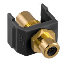 HUBBELL PREMISE WIRING  SFRCBKFFBK               RCA Connector, Female to Female, BlackInsulator, Black Housing
