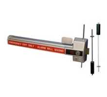 DETEX CORPORATION  ECL-230X-TDB               Exit Control Lock Deadbolt, Battery Alarmed, Rugged, 3-Point, Top and Bottom, Gray, With 100 dB Alarm and 9 Volt Battery, For 36 to 48